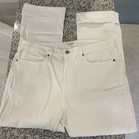 FRAME DENIM Le High White Denin Jeans Sz. 32 - Picture 4 of 12